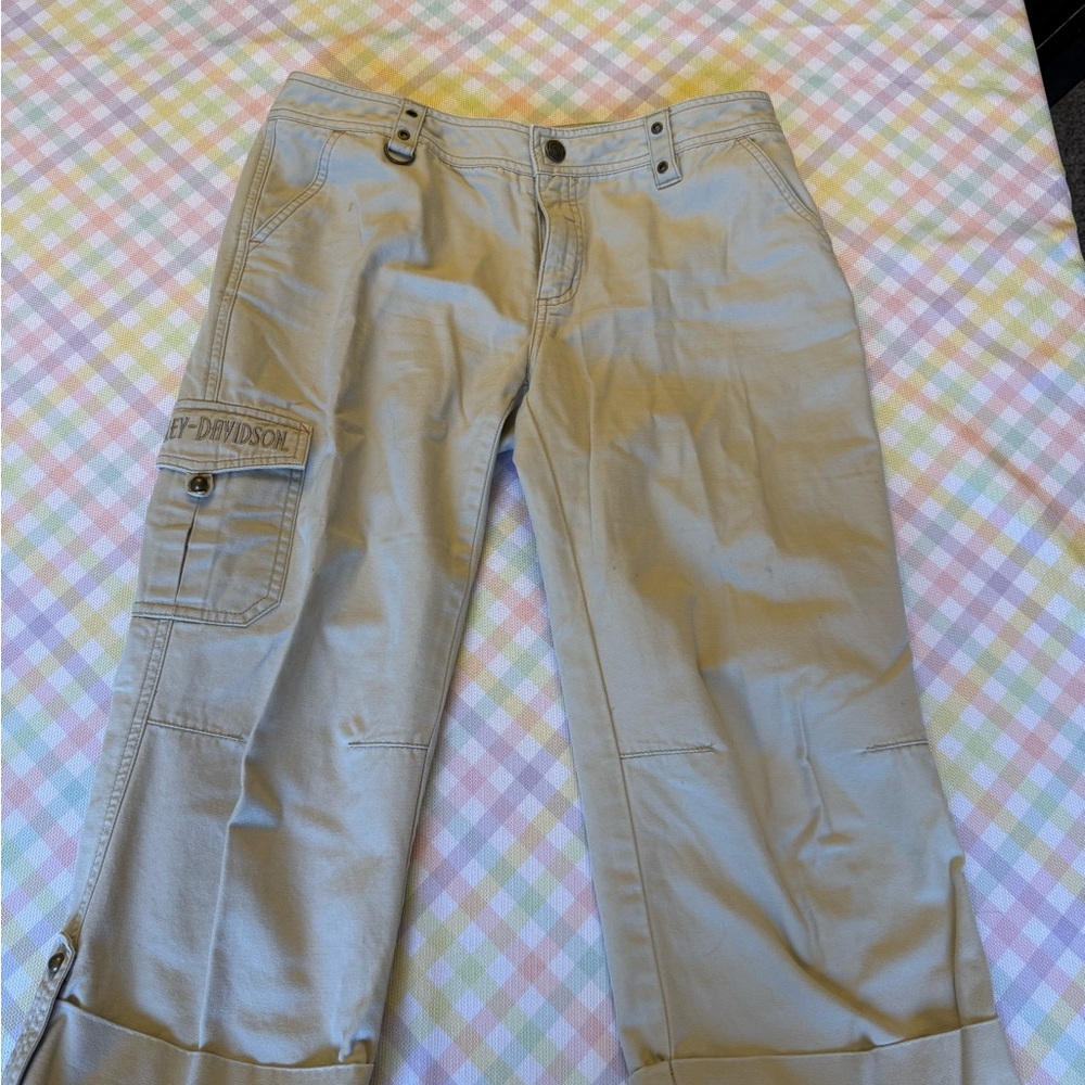 Harley-Davidson Beige Cargo Capris
